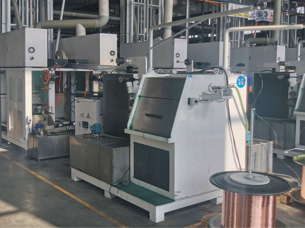 高速双头拉丝镀锡一体机